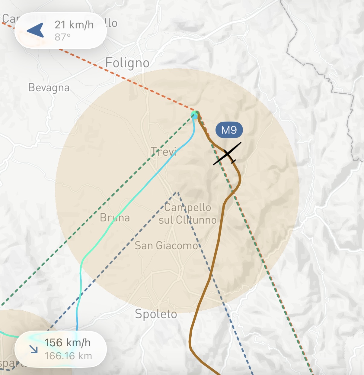 Competition flight with task overlay